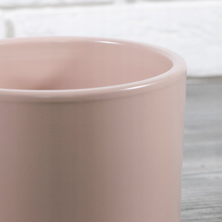 RÓŻOWA DONICA ceramiczna śr. 13cm