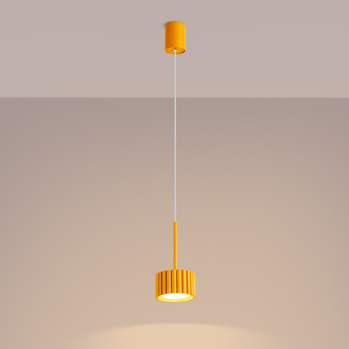 Lampa wisząca AURA 1 żółta Gx53