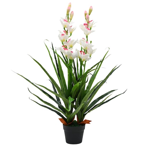 vidaXL Sztuczny storczyk cymbidium z doniczką, 100 cm, zielony
