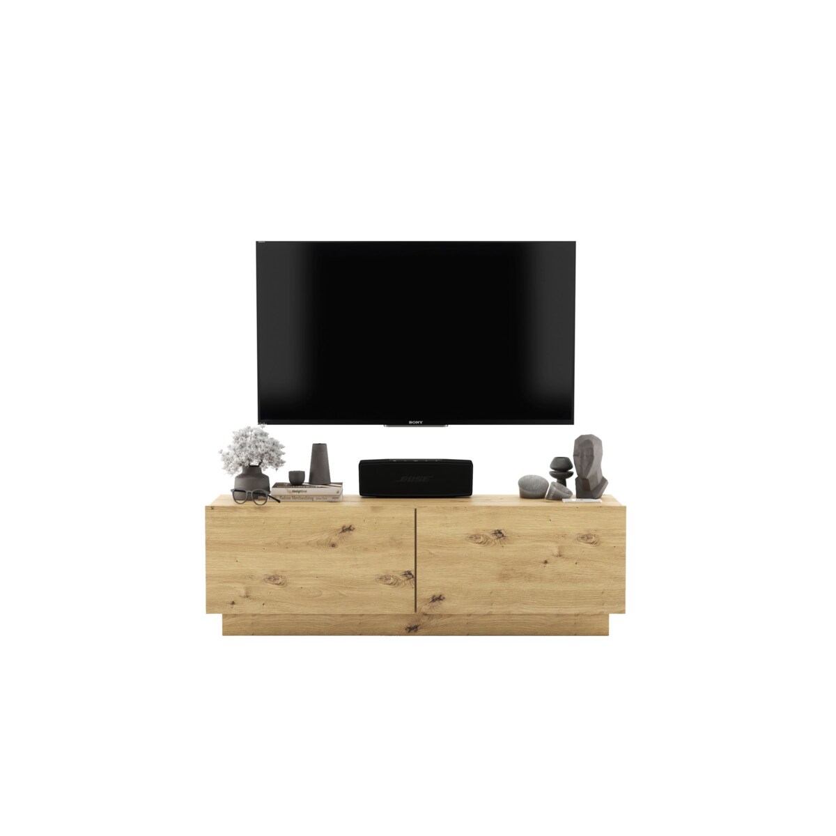 Szafka RTV Komoda Loft Industrialna stojąca / wisząca Dąb Artisan Mat 120 cm