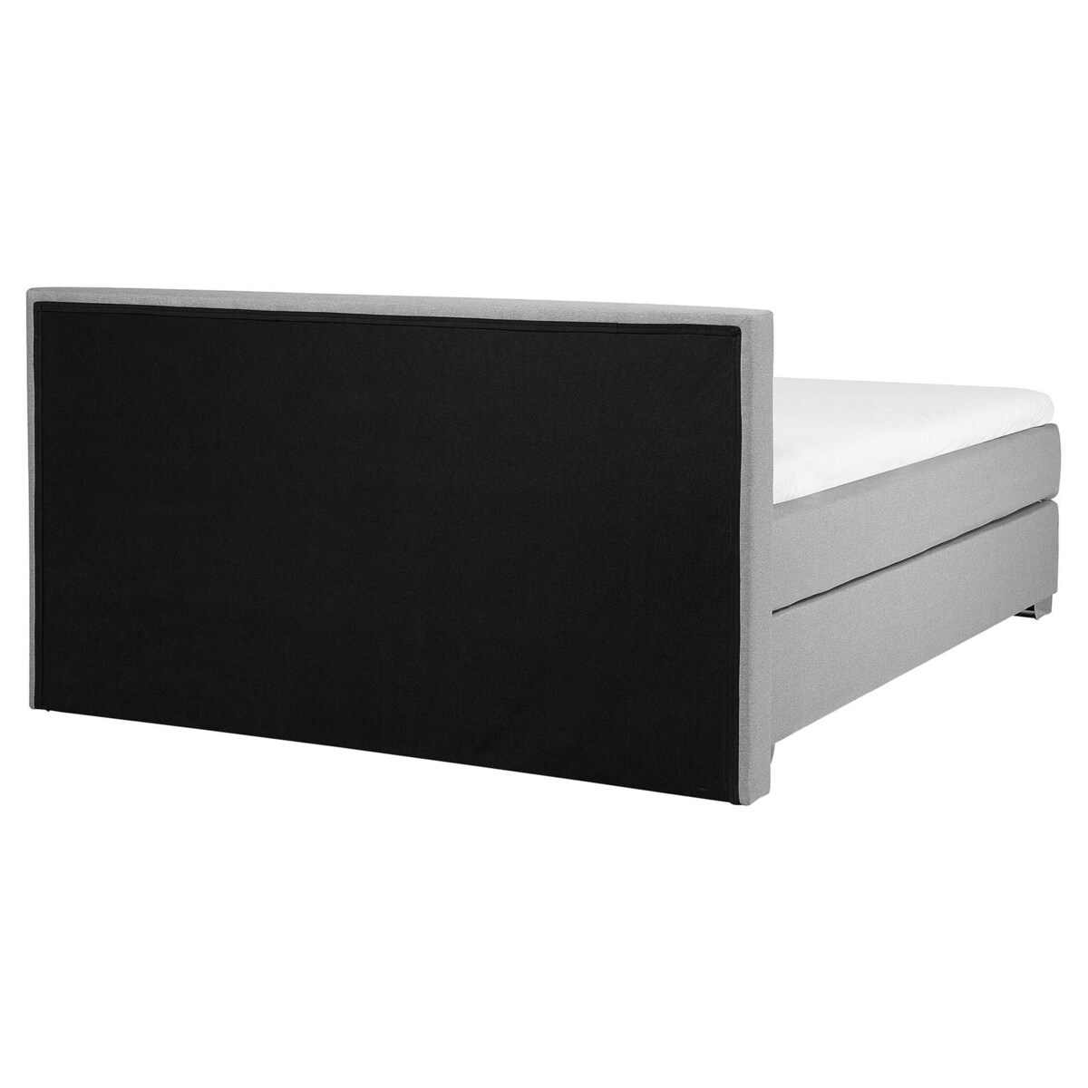 Łóżko kontynentalne tapicerowane 160 x 200 cm szare CONSUL