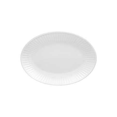 Półmisek owalny 24 cm Dalia biała C001