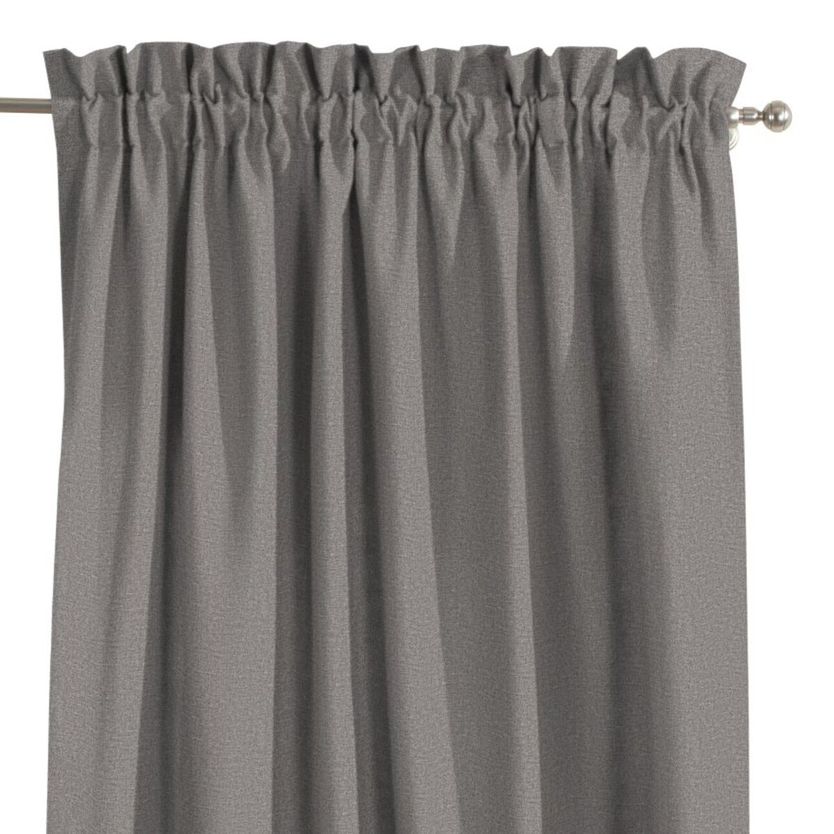 Zasłona na kanale z grzywką 1 szt. 130x260 szary