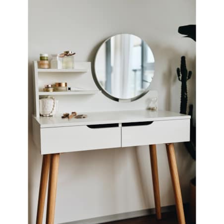 Toaletka z lustrem SCANDI kosmetyczna skandynawska