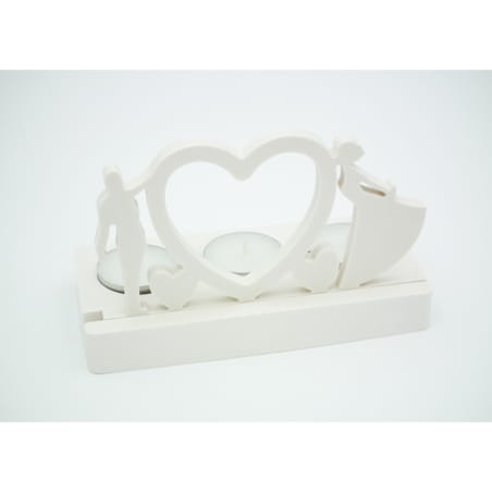 Świecznik dekoracyjny Para z sercem