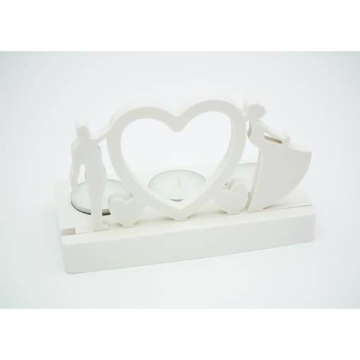Świecznik dekoracyjny Para z sercem