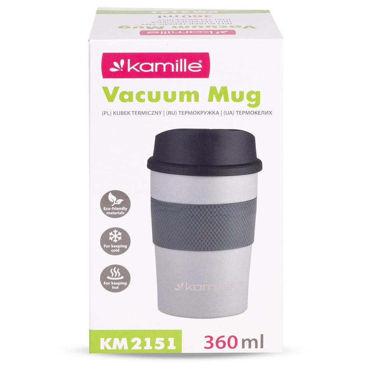 Kubek termiczny na kawę termos na napoje 360ml KAMILLE