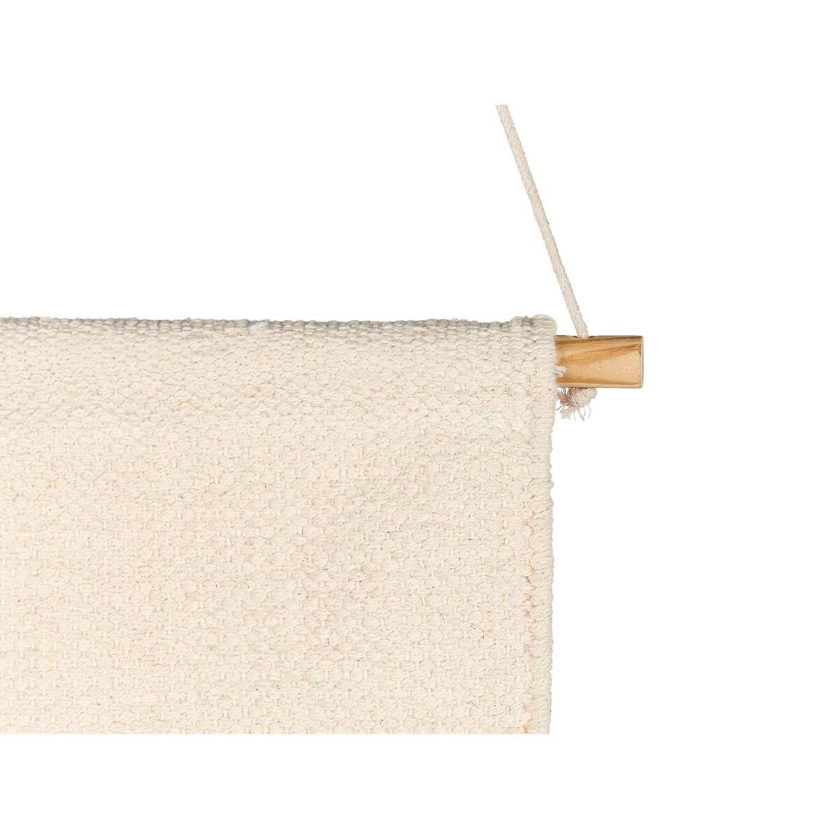 Dekoracja ścienna z frędzlami bawełniana beżowa BUREWALA