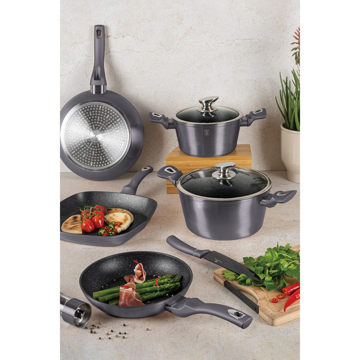 Garnek z powłoką granitową 2.5L 20cm BERLINGER HAUS Carbon Pro