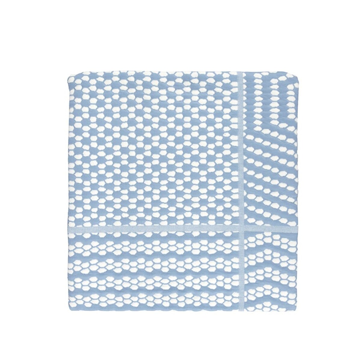 Poszewka na poduszkę 40x40 błękitna w biały wzór, zamek