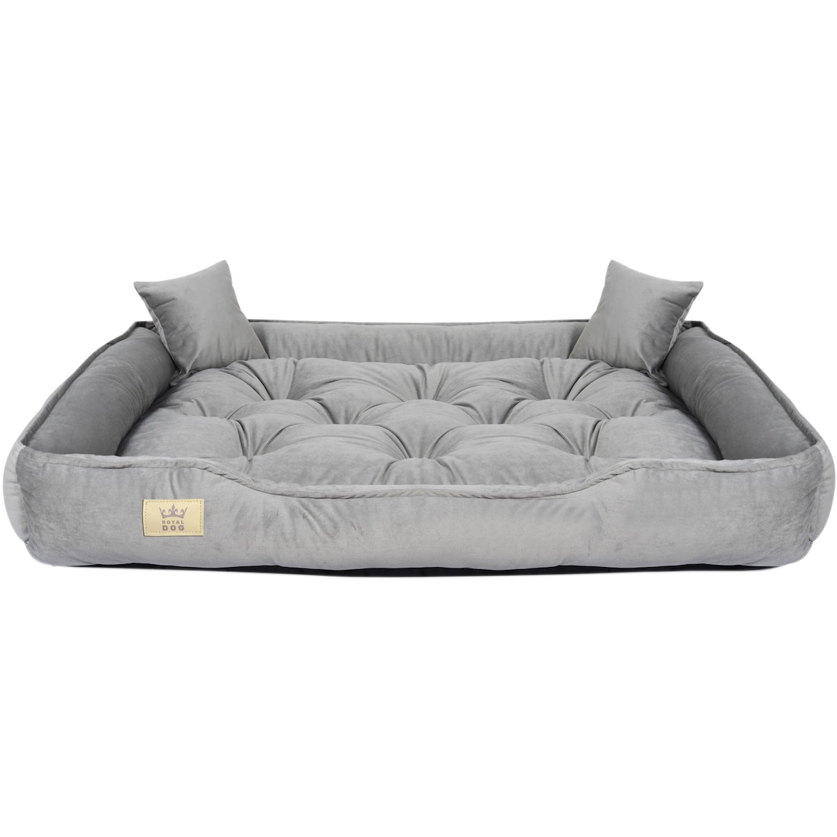 Legowisko Dla Psa Welurowe 115X95 Cm Prestiżowe Szare