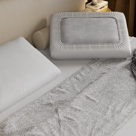 Poszewka uniwersalna na poduszkę piankową BIAŁA z gumką PAN MATERAC