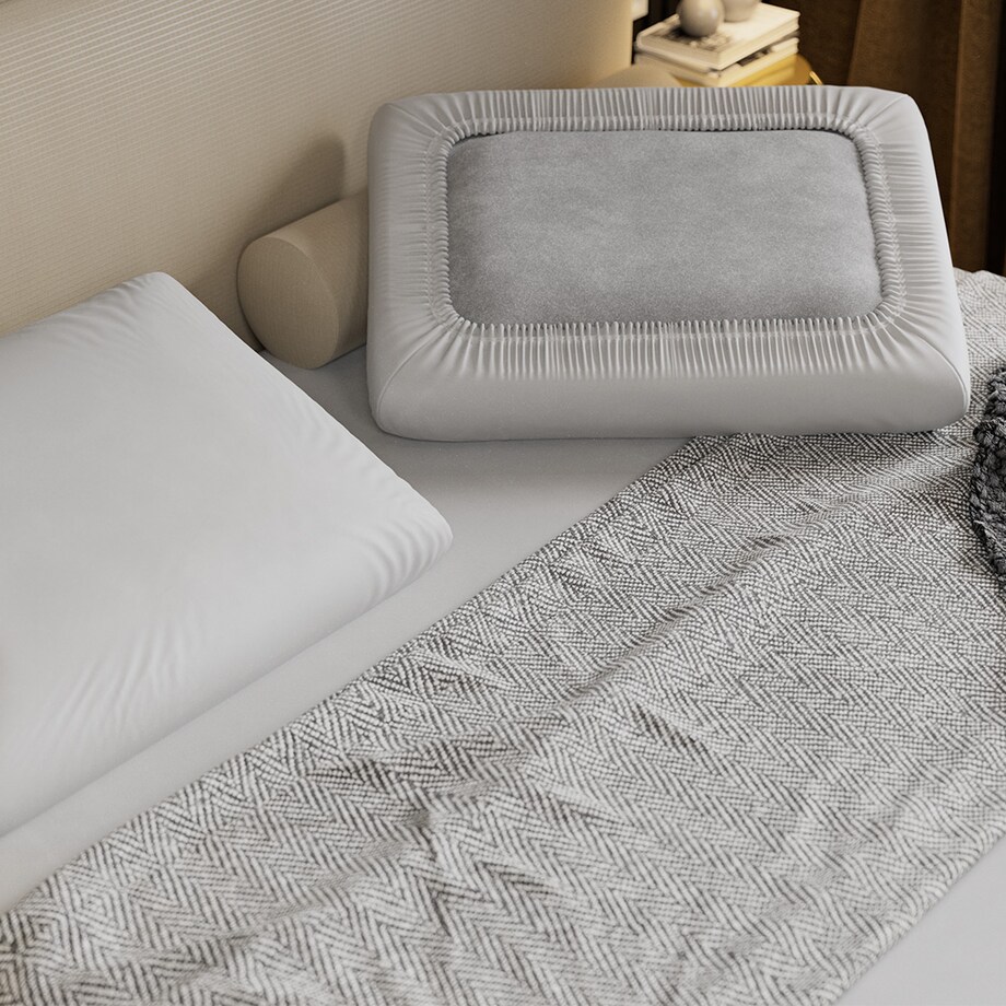 Poszewka uniwersalna na poduszkę piankową BIAŁA z gumką PAN MATERAC