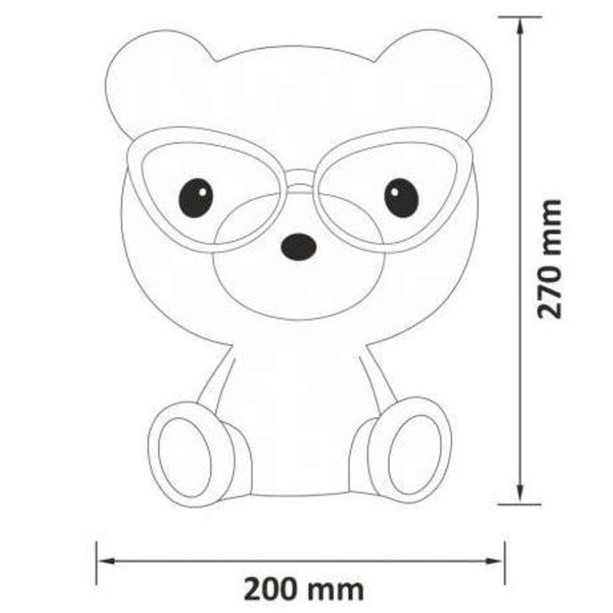 Dziecięca LAMPKA stojąca MIŚ OKULARNIK 308252 Polux biurkowa LAMPA nocna LED 2,5W 3000K do pokoju dziecięcego animals niebieska