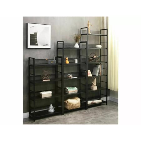 Regał na książki RAW R5 czarny/czarny mat