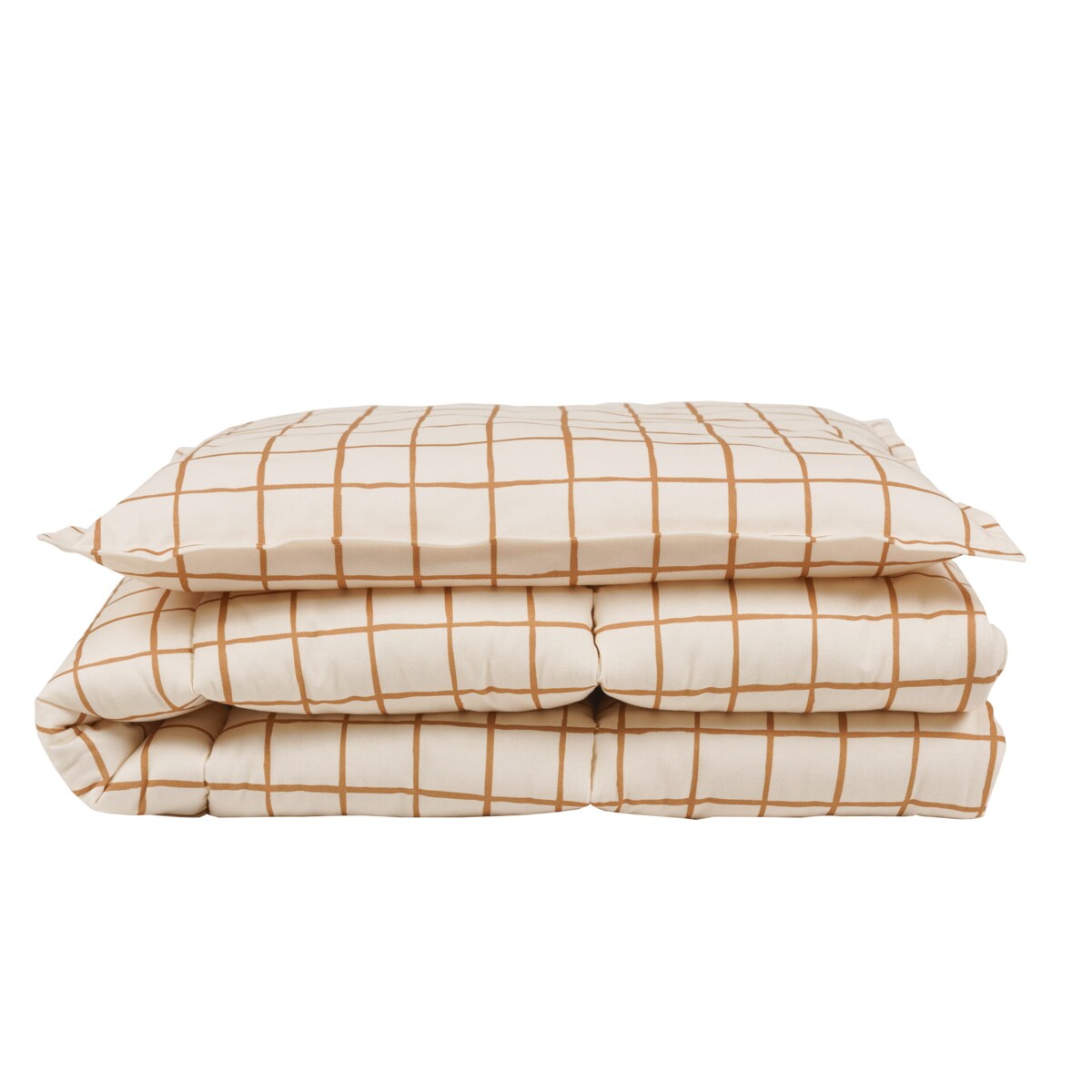 POŚCIEL BAWEŁNIANA Z WYPEŁNIENIEM CAMEL CHECK - L