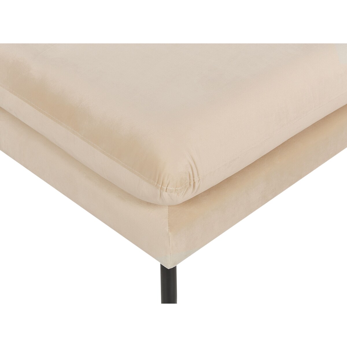 Otomana welurowa beżowa VINTERBRO