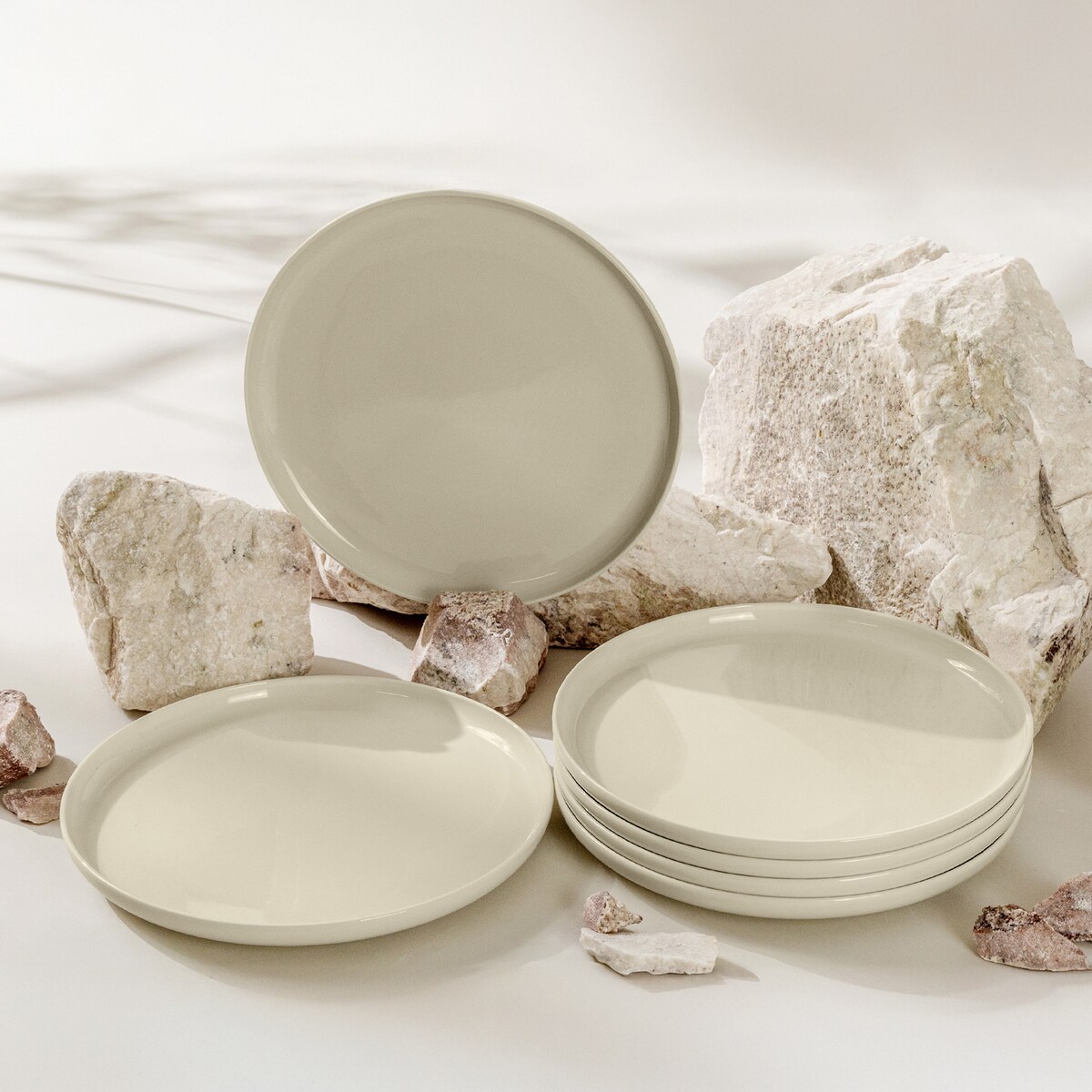 KONSIMO VICTO Zestaw talerzy obiadowych dla 6 osób (6 elementów) beżowy