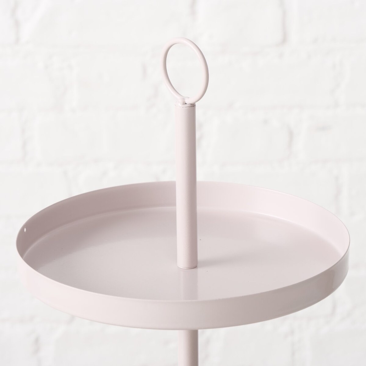 Etażerka metalowa SAMINA, beżowa, wys. 34 cm