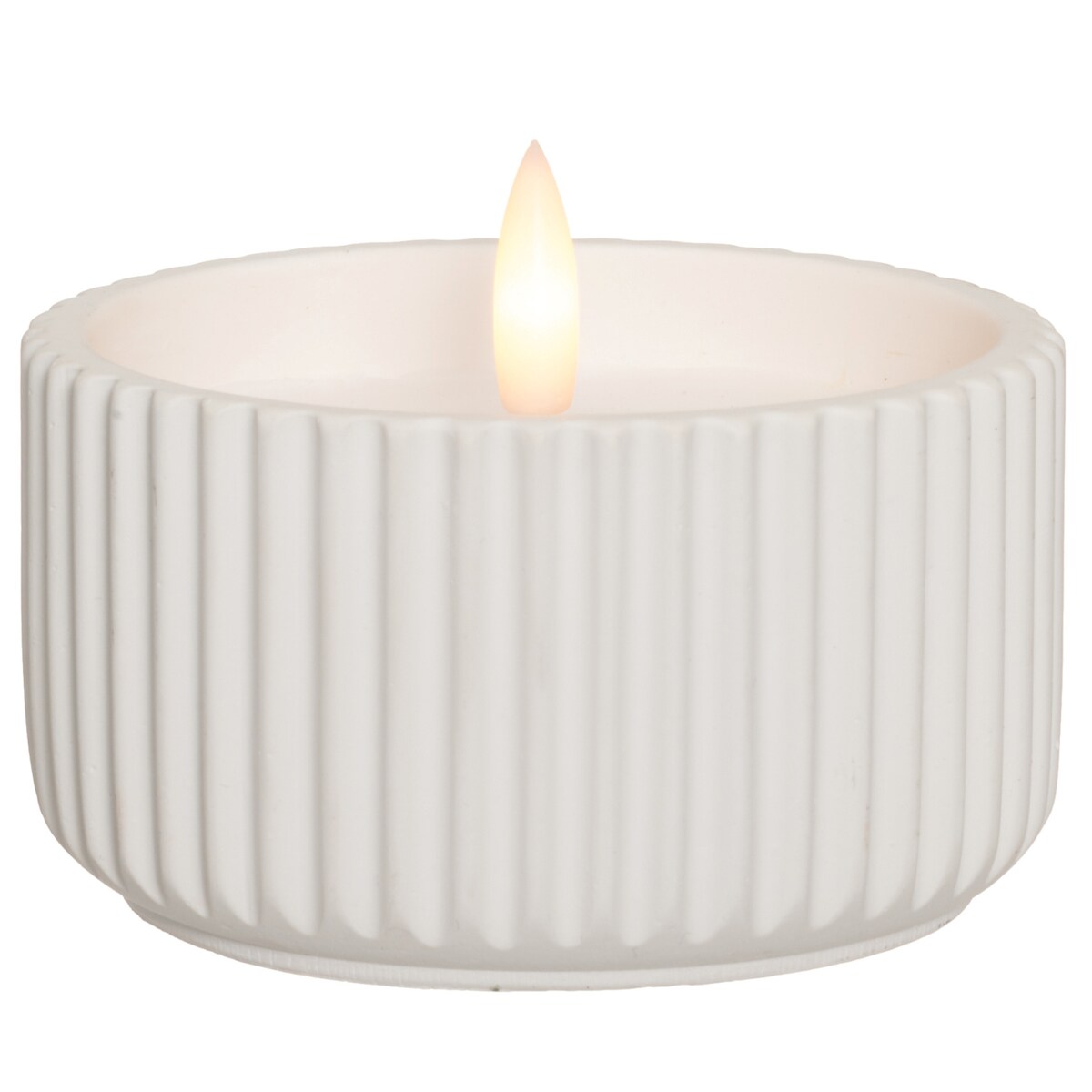 Świeca woskowa LED z płomieniem 3D, Ø 10 cm