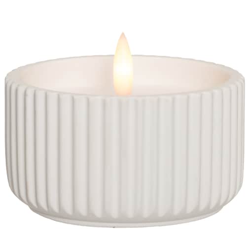 Świeca woskowa LED z płomieniem 3D, Ø 10 cm