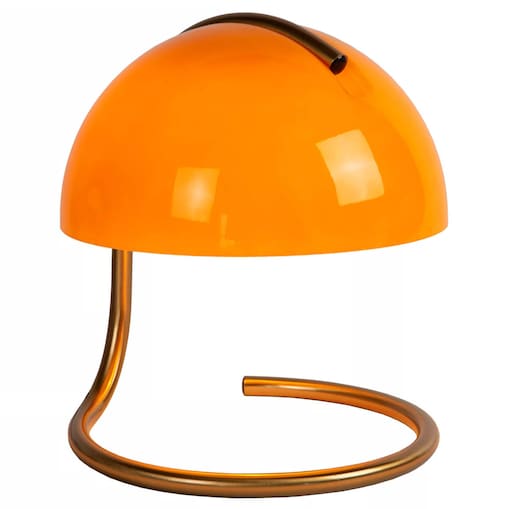 Pomarańczowa lampa stojąca Cato nowoczesna na komodę