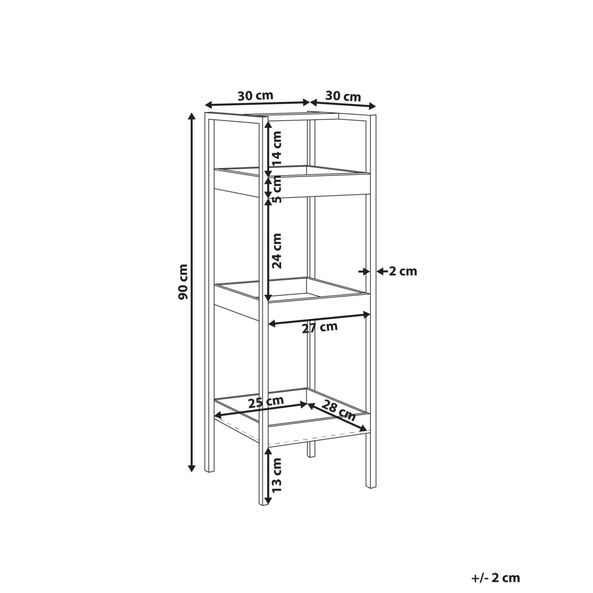 Regał 3 półki TAJZARA Drewno bambusowe Jasnobrązowy