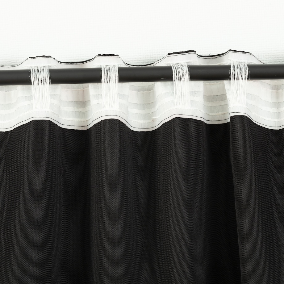 Zasłona BASIC na taśmie marszczącej 140x300cm czarny 1 szt. 140x300 czarny