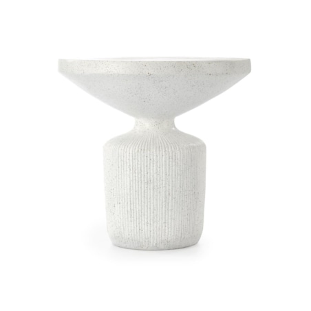 STOLIK KAWOWY Farra L biały OKRĄGŁY kompozyt tlenku magnezu