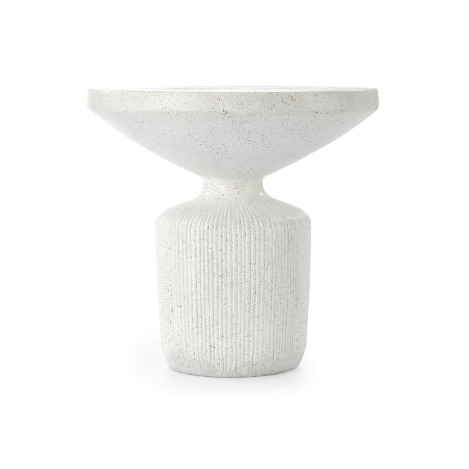 STOLIK KAWOWY Farra L biały OKRĄGŁY kompozyt tlenku magnezu