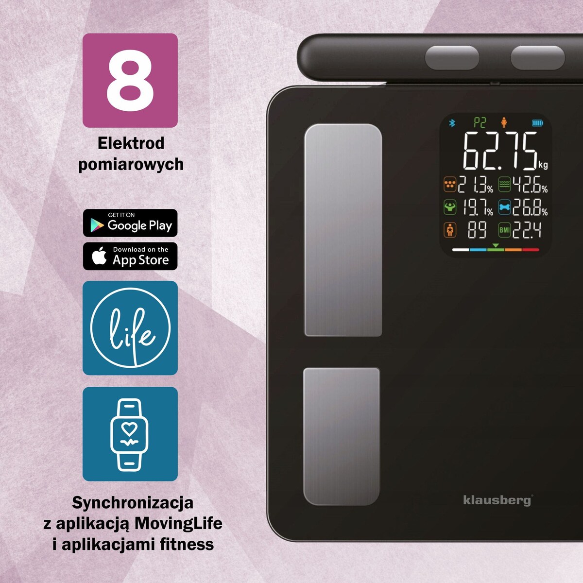 Klausberg analityczna waga łazienkowa smart KB7856