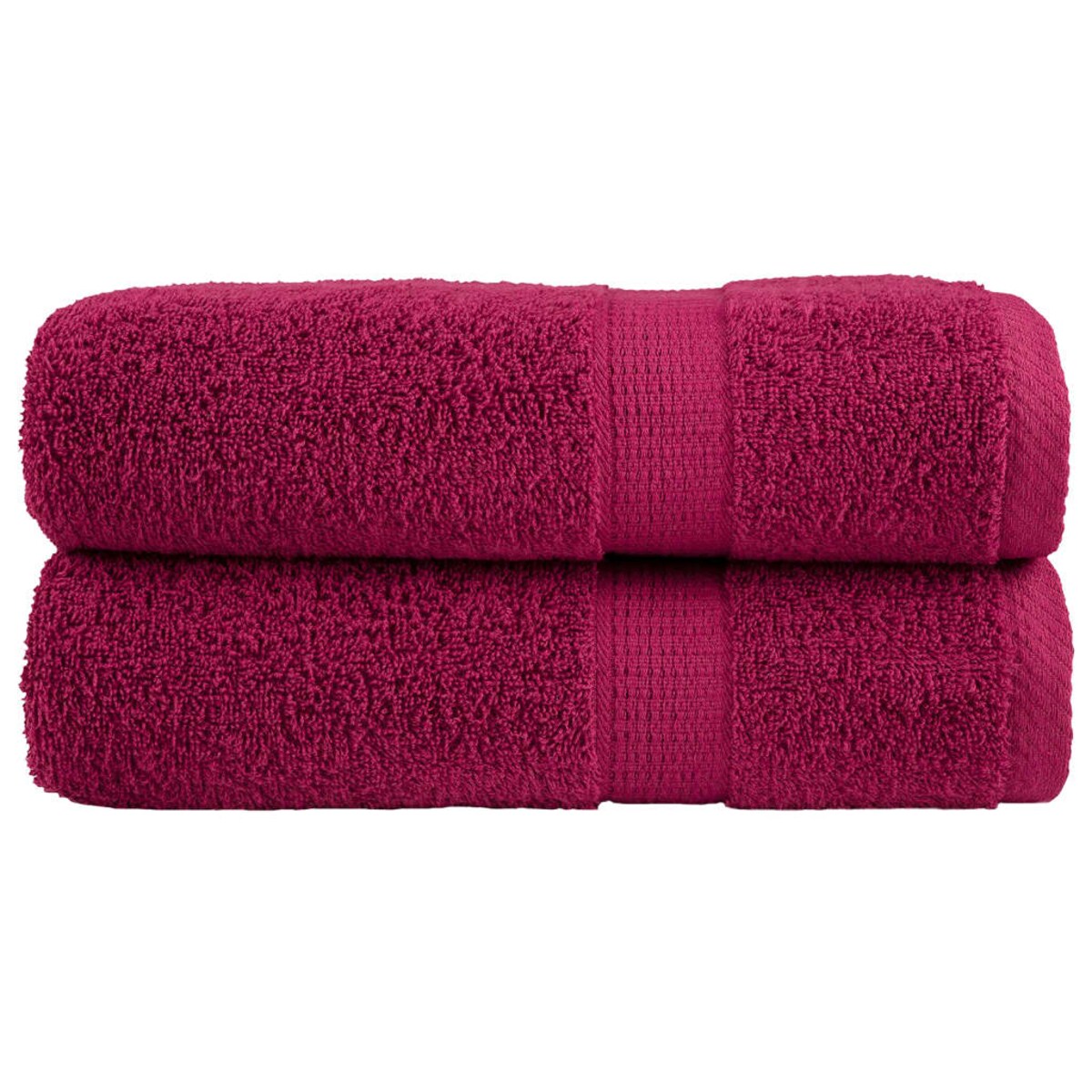 vidaXL Ręczniki premium SOLUND, 2 szt., bordowe, 100x150 cm, 600 g/cm²