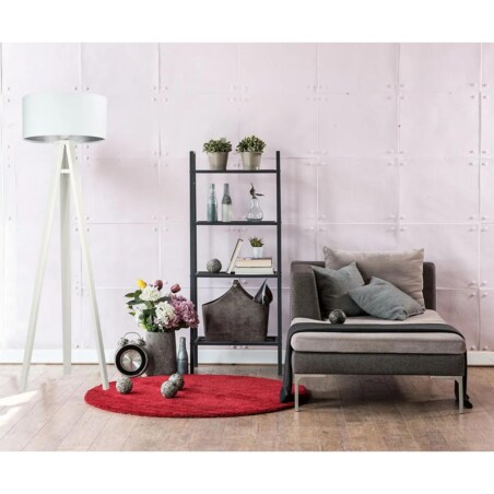 Lampa stojąca HOME 40 biała/srebrna/biała