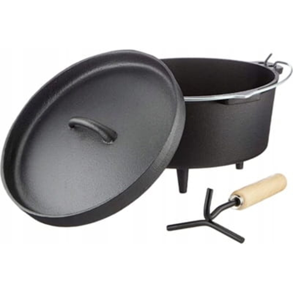 Żeliwny Kociołek Garnek Holenderski myśliwski na Nóżkach Żeliwny