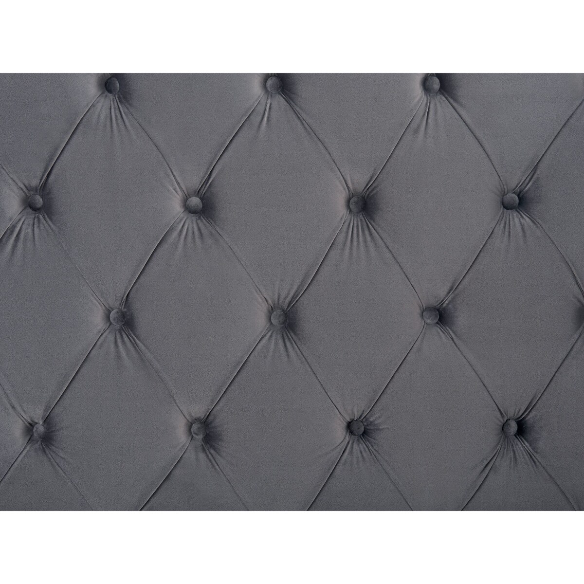 Łóżko welurowe 180 x 200 cm szare AYETTE