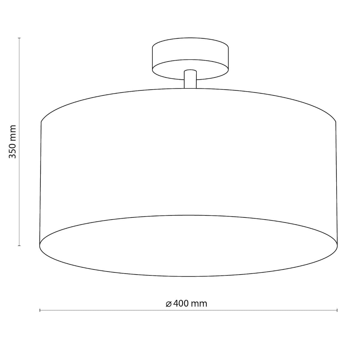 Lniana lampa sufitowa ekologiczna Rondo 6247 TK Lighting szara beżowa