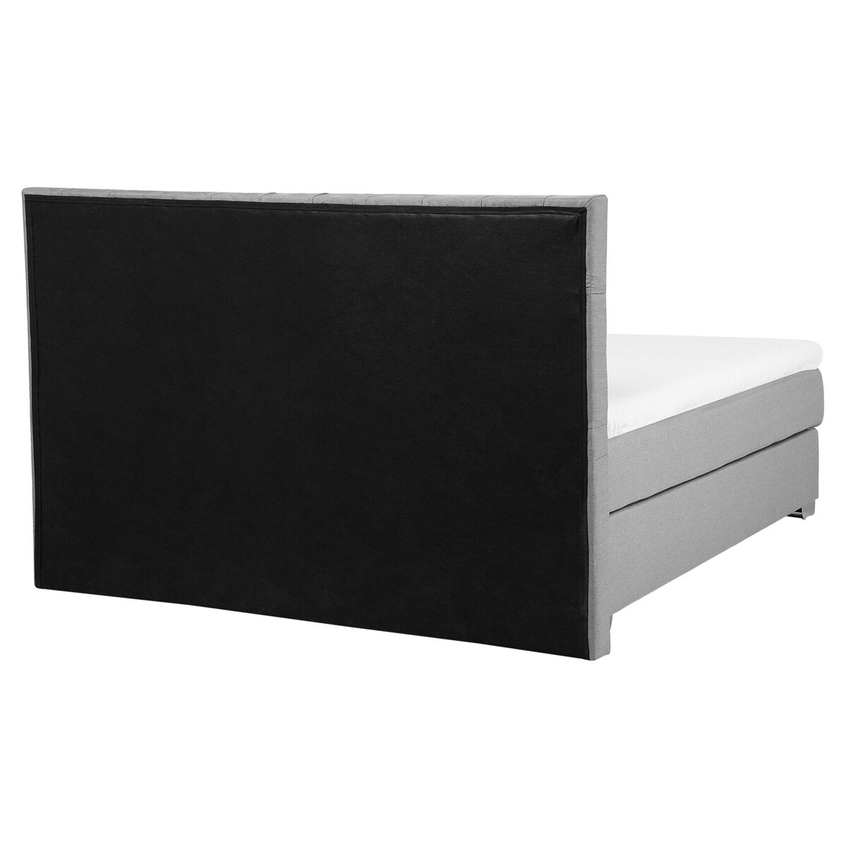 Łóżko kontynentalne tapicerowane 160 x 200 cm szare DUCHESS