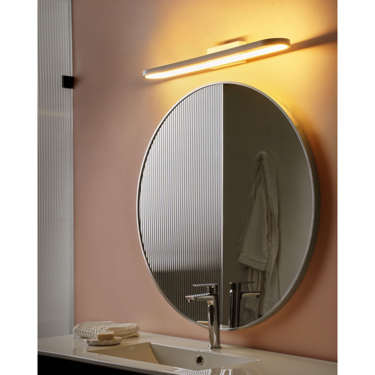 Kinkiet LED obrazowy/łazienkowy MIDOU Metal Biały