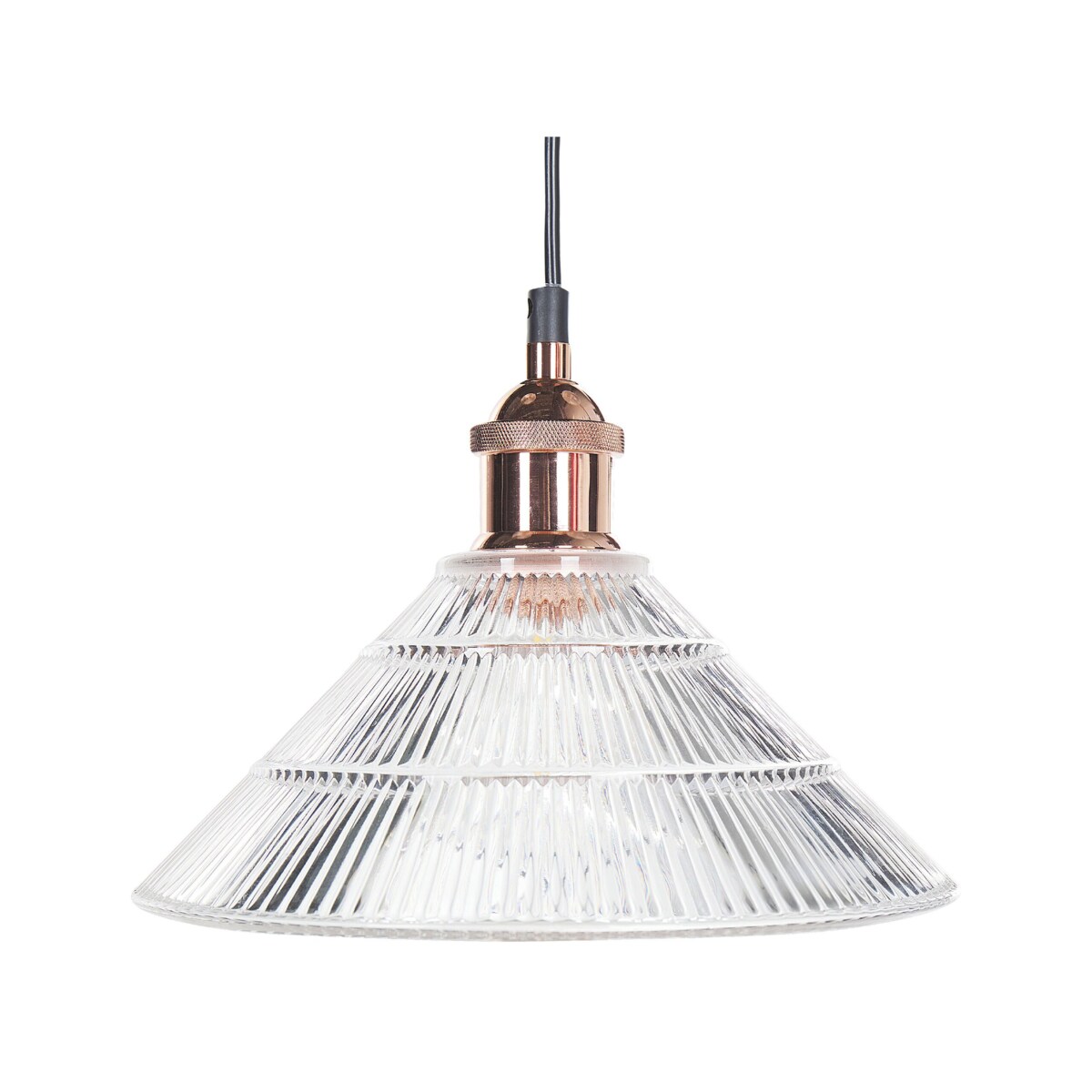 Lampa wisząca szklana 3-punktowa transparentna CURONE