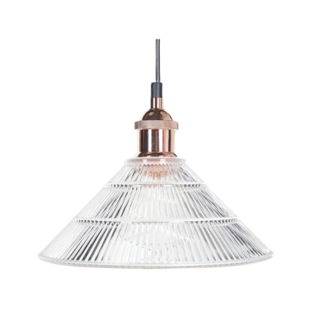 Lampa wisząca szklana 3-punktowa transparentna CURONE