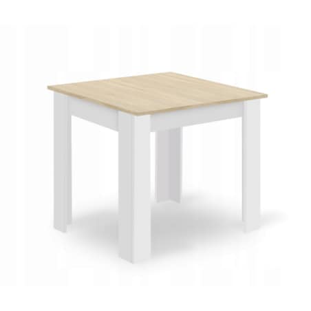 Zestaw Stół Do Jadalni Kuchni Salonu Biura Kwadratowy 80X80 Dąb Sonoma + 4 Krzesła Osaka Czarne