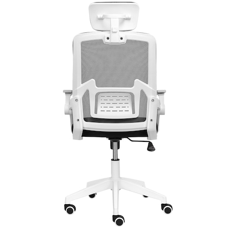 Krzesło biurowe fotel obrotowy regulowany ergonomiczny biały