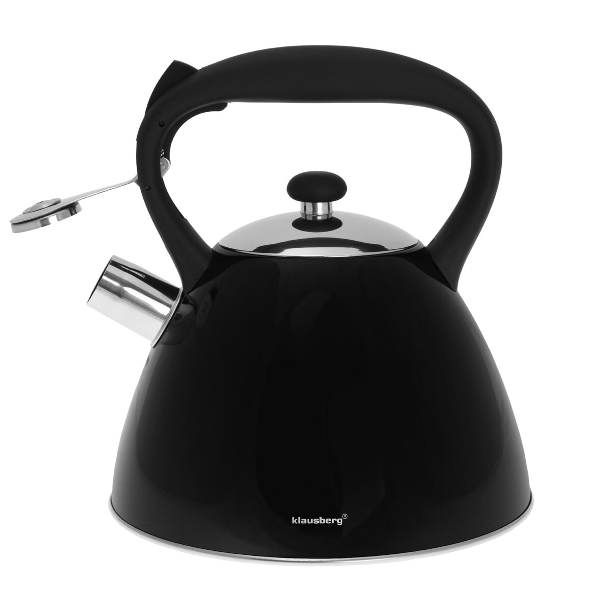 Czajnik stalowy z gwizdkiem 3.0L indukcja gaz czarny KLAUSBERG