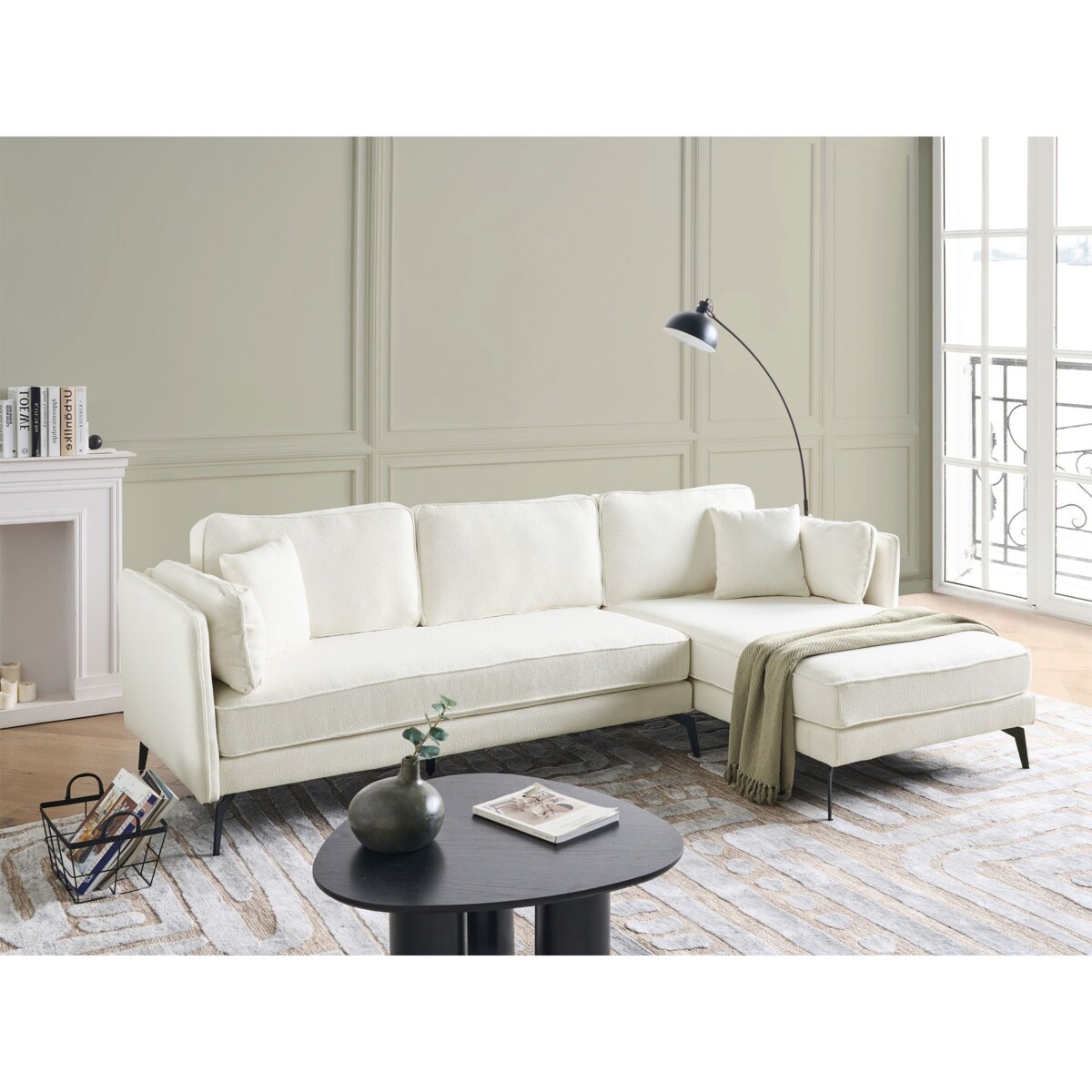 Narożnik boucle lewostronny złamana biel ALTAN