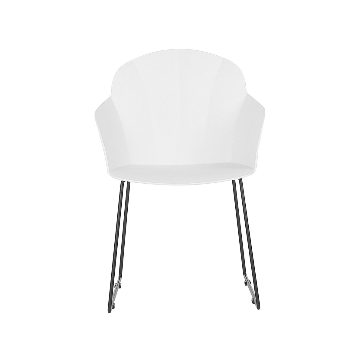 Zestaw 2 krzeseł do jadalni biały SYLVA