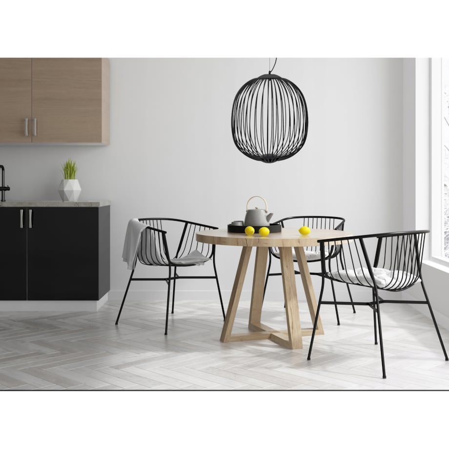 Lampa Wisząca Loft Industrial Czarna Metalowa Led
