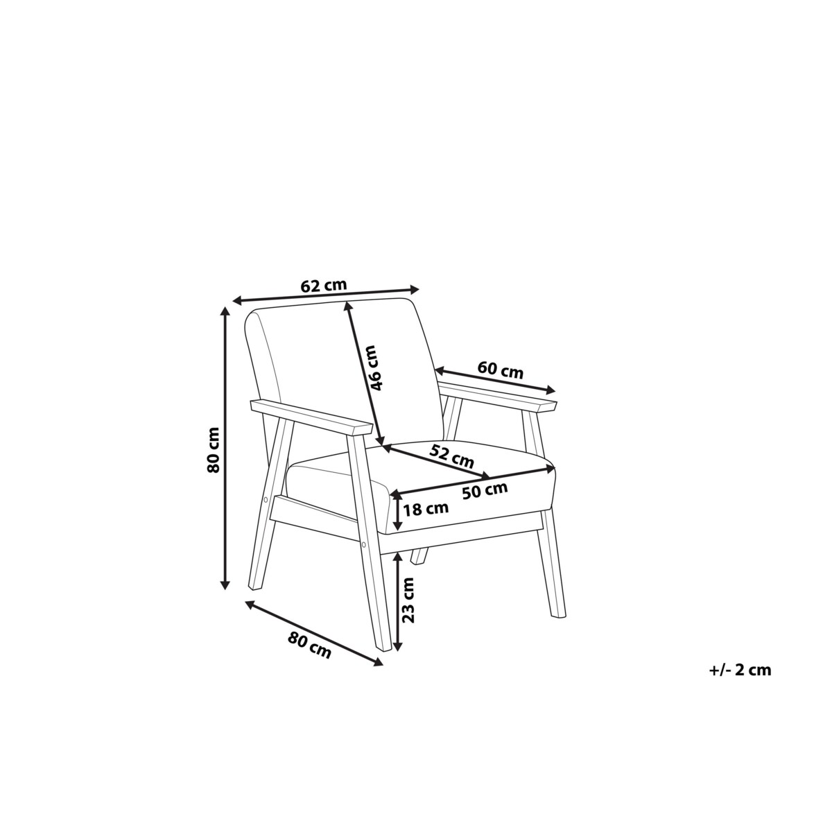 Fotel beżowoszary ASNES