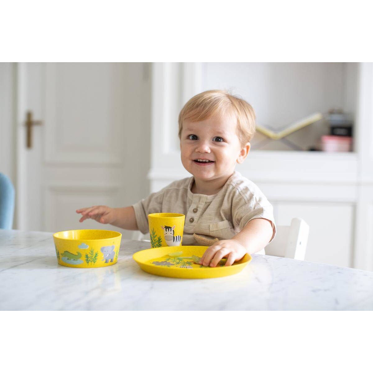 Zestaw obiadowy dla dzieci, z tworzywa organic, KOZIOL