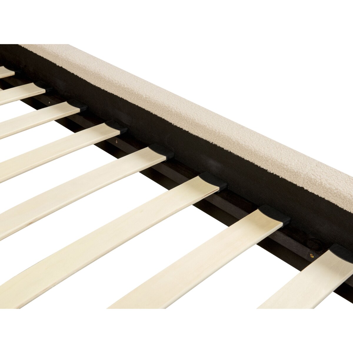 Łóżko boucle 140 x 200 cm beżowe VILLETTE