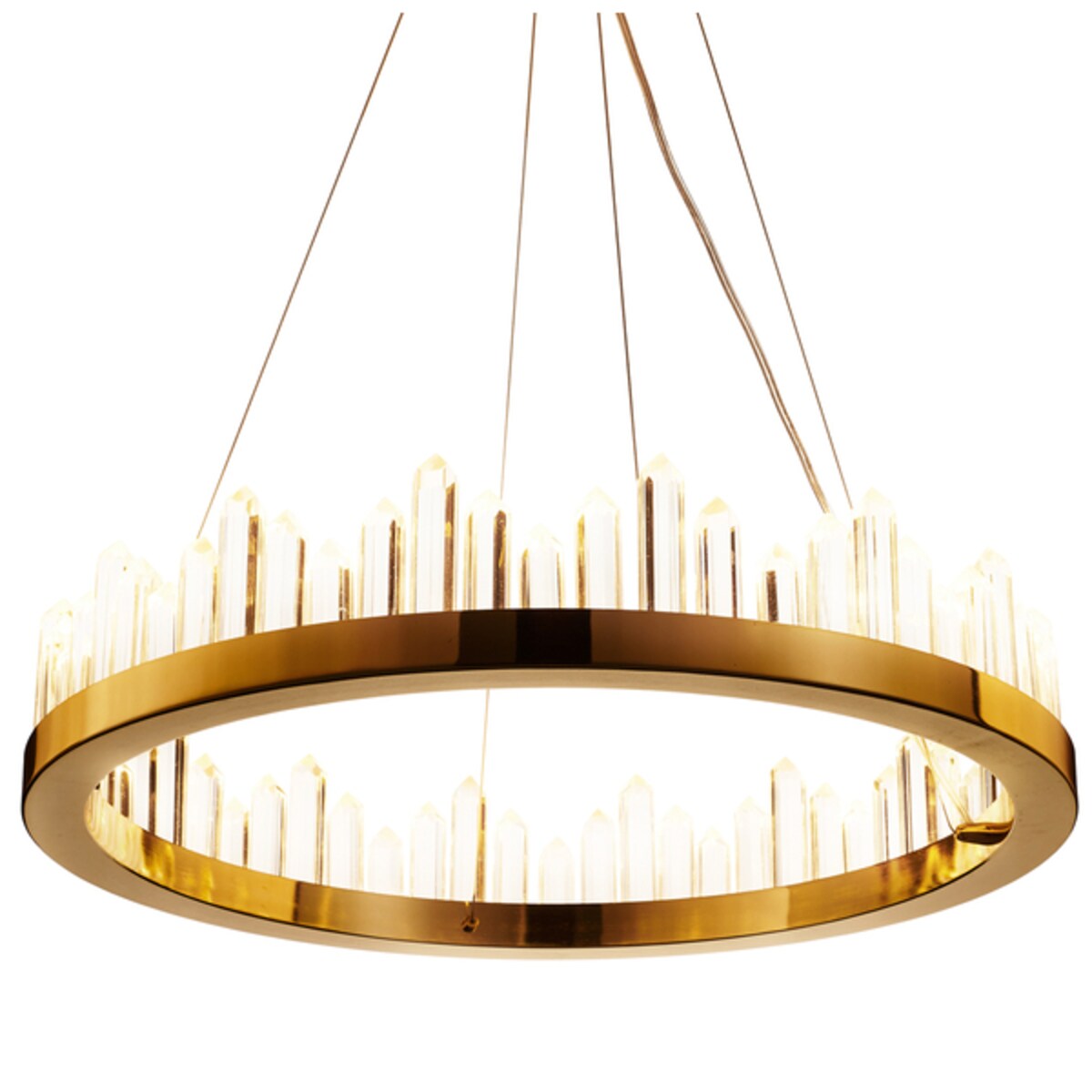 Kryształowy żyrandol Lusso DN918 gold Step LED do salonu złoty